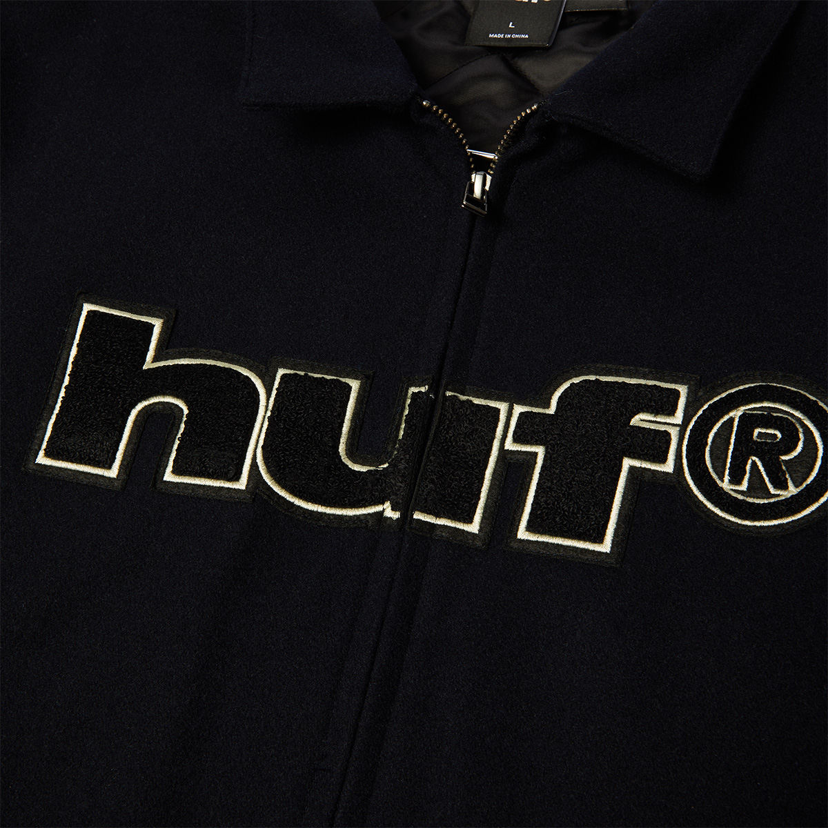HUF x Mickey Worldwide Tour Varsity Jacket Navy