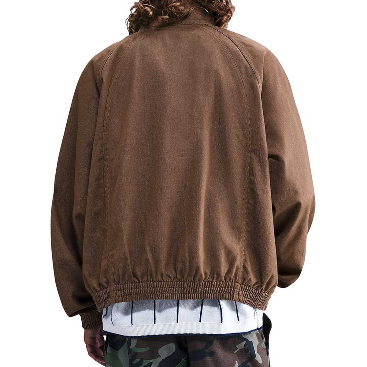 Nike SB Denim Full Zip Track Jacket Mosswood Brown/White