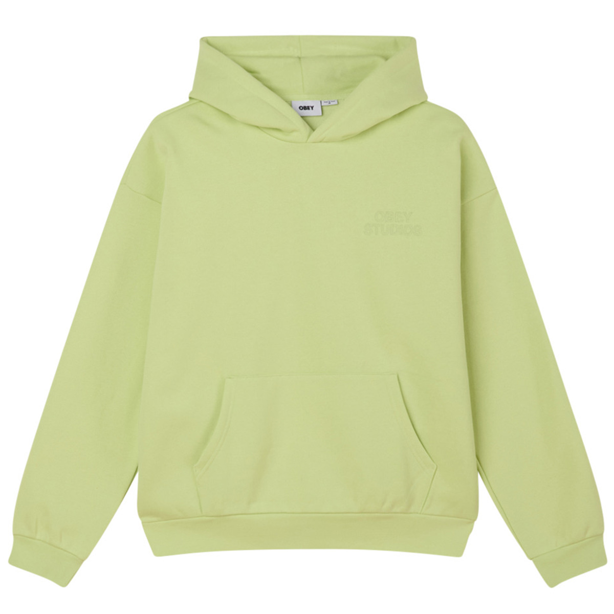 Obey Studios Extra Heavy Hooded Sweater Shadow Lime