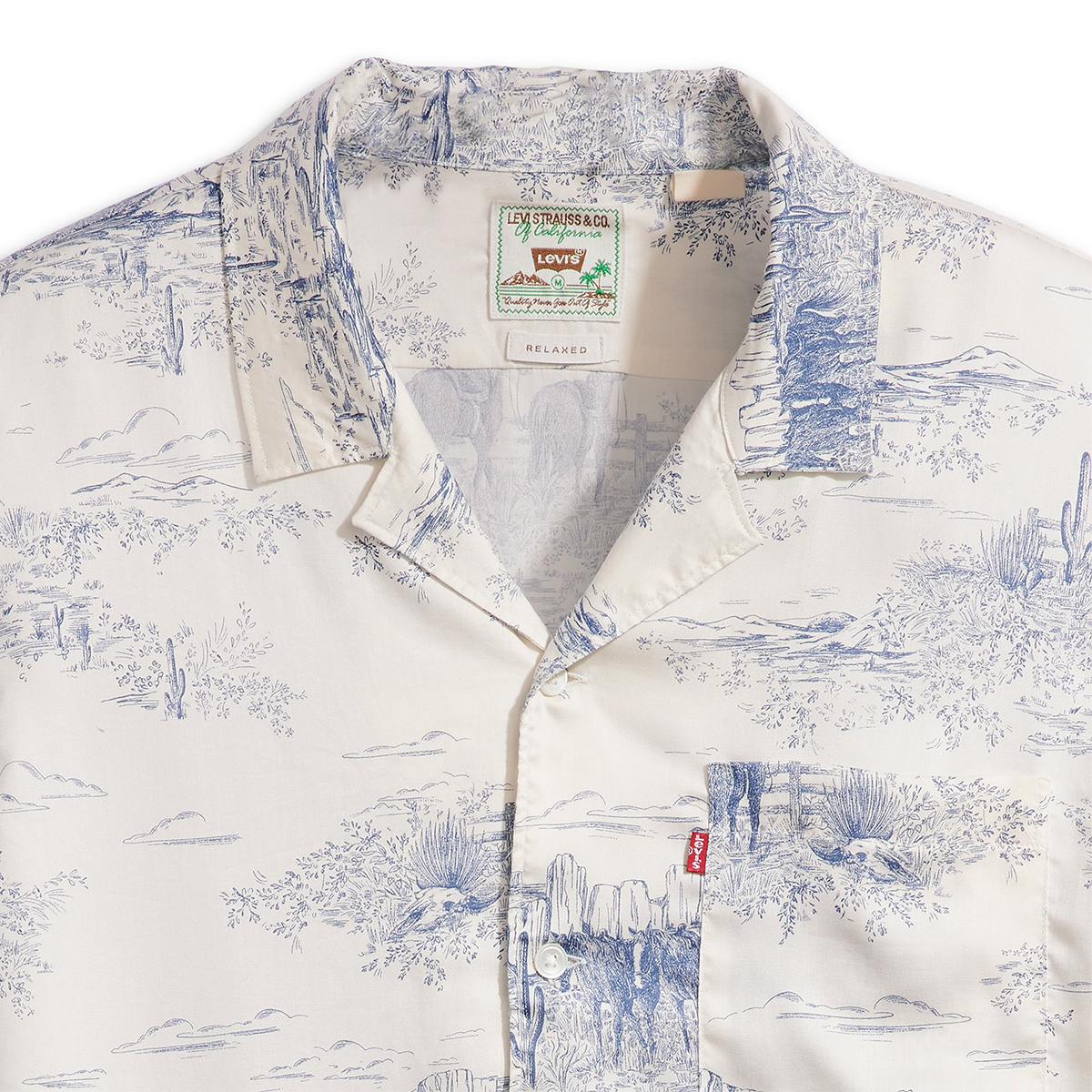 Levi's The Sunset Camp Western Toille Shirt Vintage Blue Levi's The Sunset Camp Western Toille Shirt Vintage Blue
