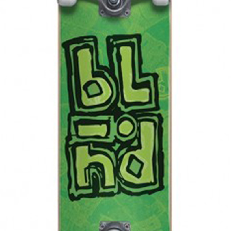 Blind OG Stacked Stamp FP Complete Skateboard Green 8.0 Blind OG Stacked Stamp FP Complete Skateboard Green 8.0