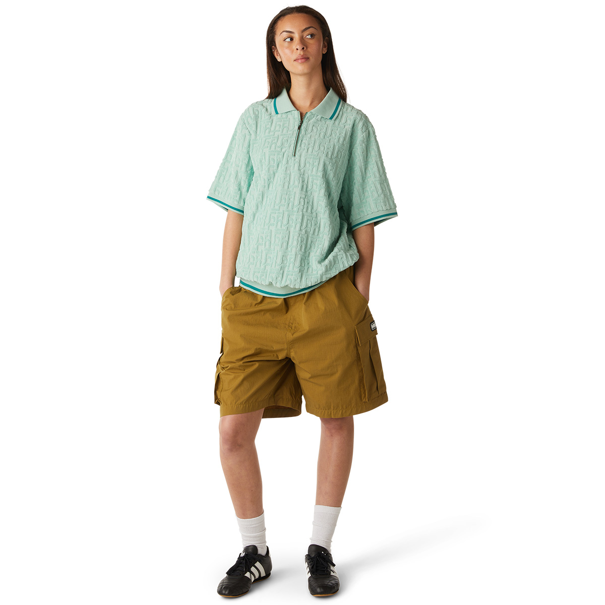 HUF Tether Jacquard Terry Top Jade HUF Tether Jacquard Terry Top Jade