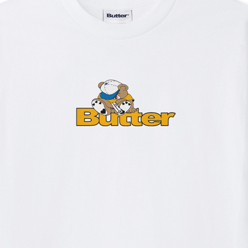 Butter Goods Teddy Logo T-Shirt White Butter Goods Teddy Logo T-Shirt White