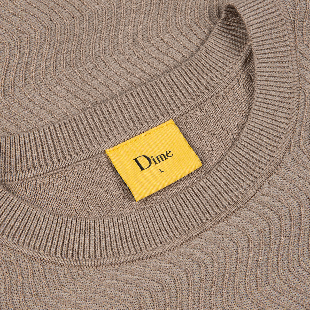 Dime Wave Cable Knit Sweater Tan Dime Wave Cable Knit Sweater Tan