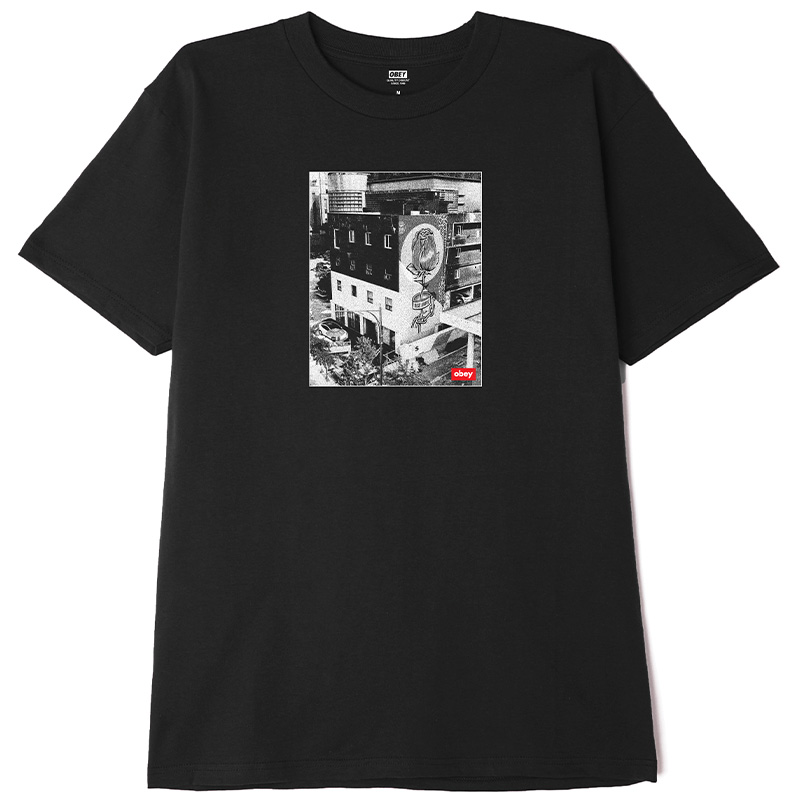 Obey South Korea Photo T-Shirt Black Obey South Korea Photo T-Shirt Black