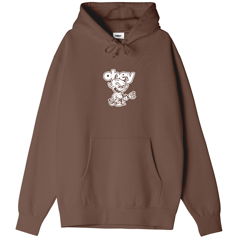 Obey Demon Hooded Sweater Sepia