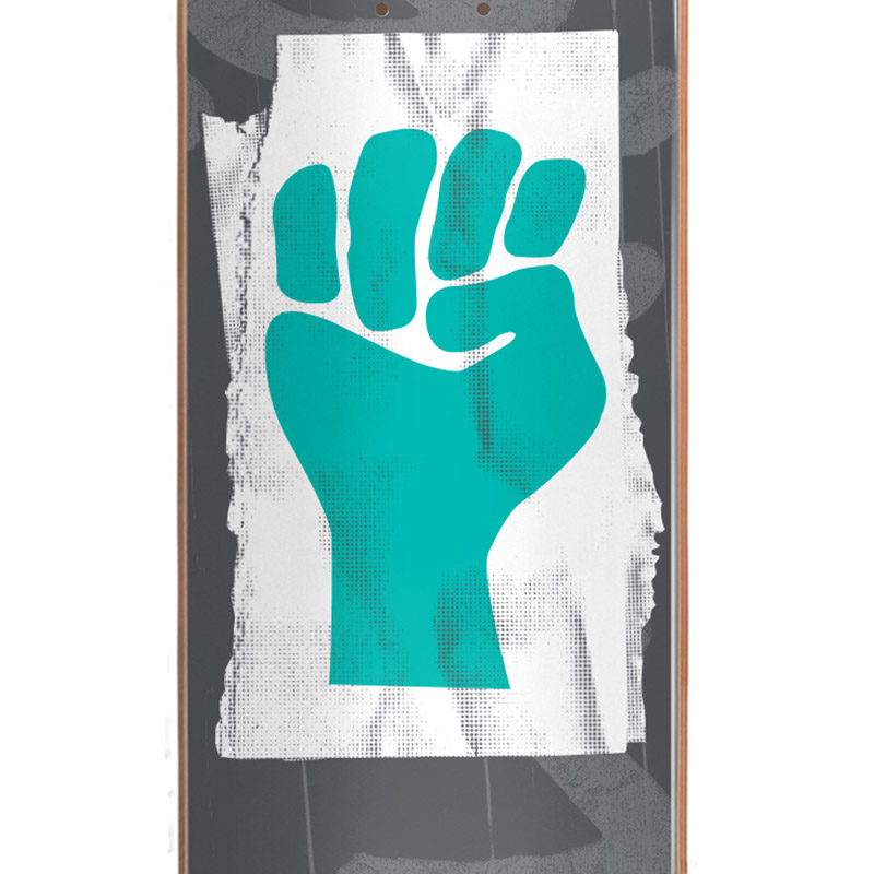 Cliché Viva Cliché RHM Skateboard Deck Teal/Grey 8.0