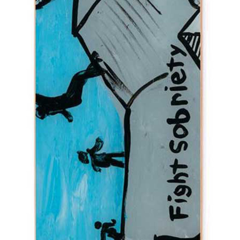 The Heated Wheel Fight Sobriety Skateboard Deck 8.5