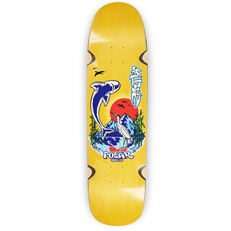 Polar Shin Sanbongi Mt Fuji Wheel Well P9 Shape Skateboard Deck Various Stains 8.625