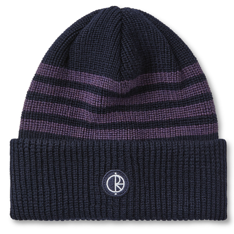 Polar Stripe Merino Beanie Navy/Purple Polar Stripe Merino Beanie Navy/Purple