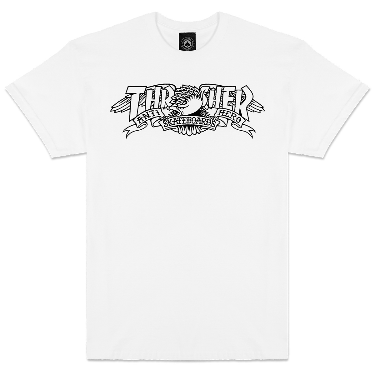 Thrasher X Anti Hero Mag Banner T-Shirt White Thrasher X Anti Hero Mag Banner T-Shirt White