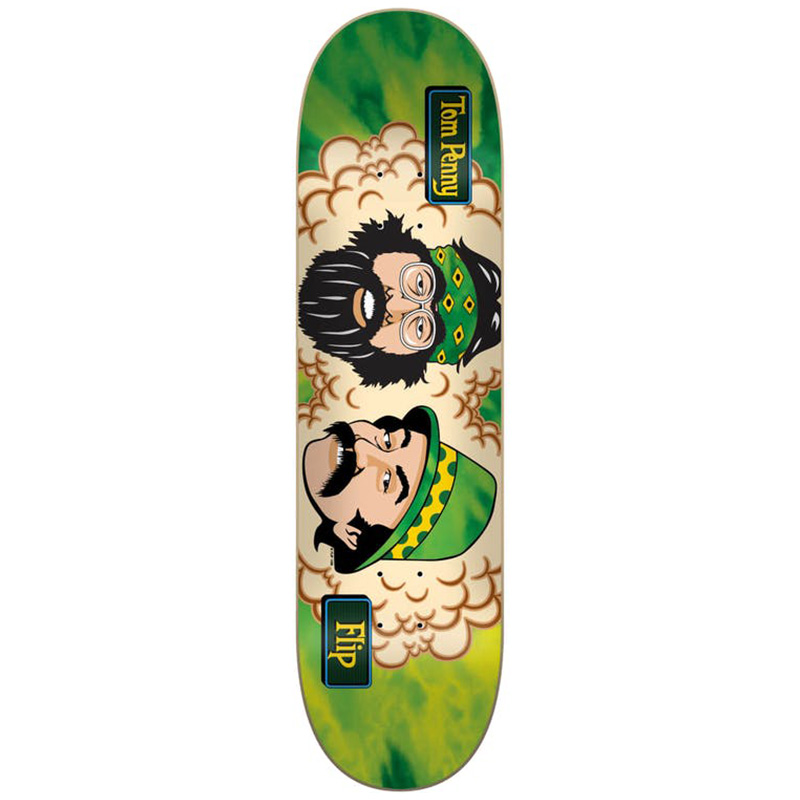 Flip Toms Friends Room Skateboard Deck Green 8.25