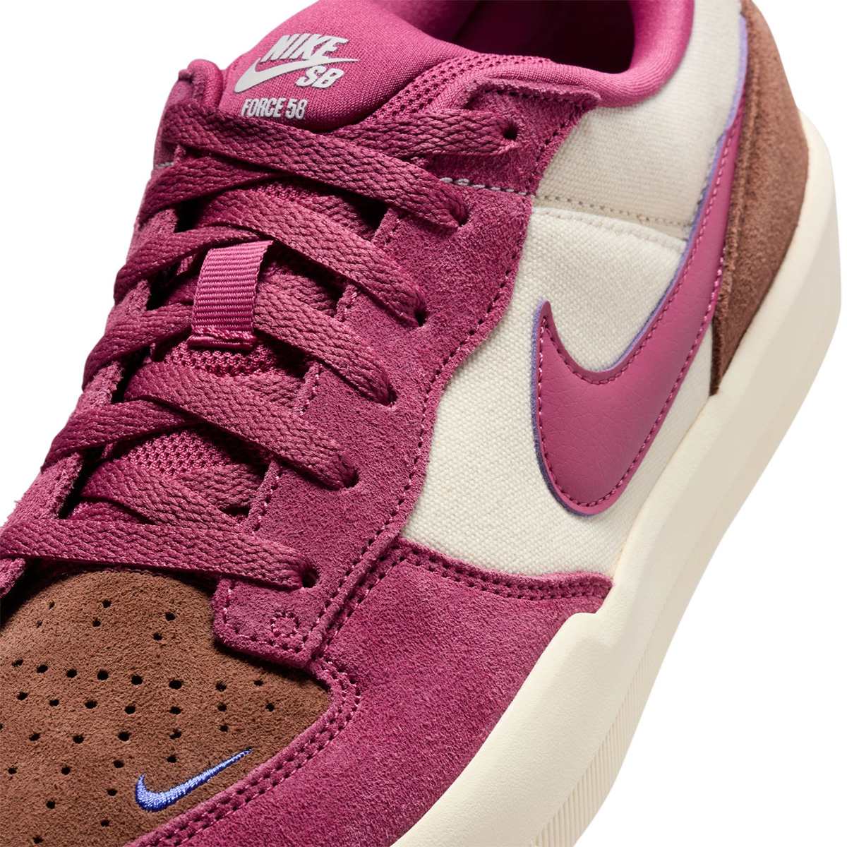 Nike SB Force 58 Pale Ivory/Sweet Beet-Fauna Brown-Pale Ivory-Persian Violet-Phantom Nike SB Force 58 Pale Ivory/Sweet Beet-Fauna Brown-Pale Ivory-Persian Violet-Phantom