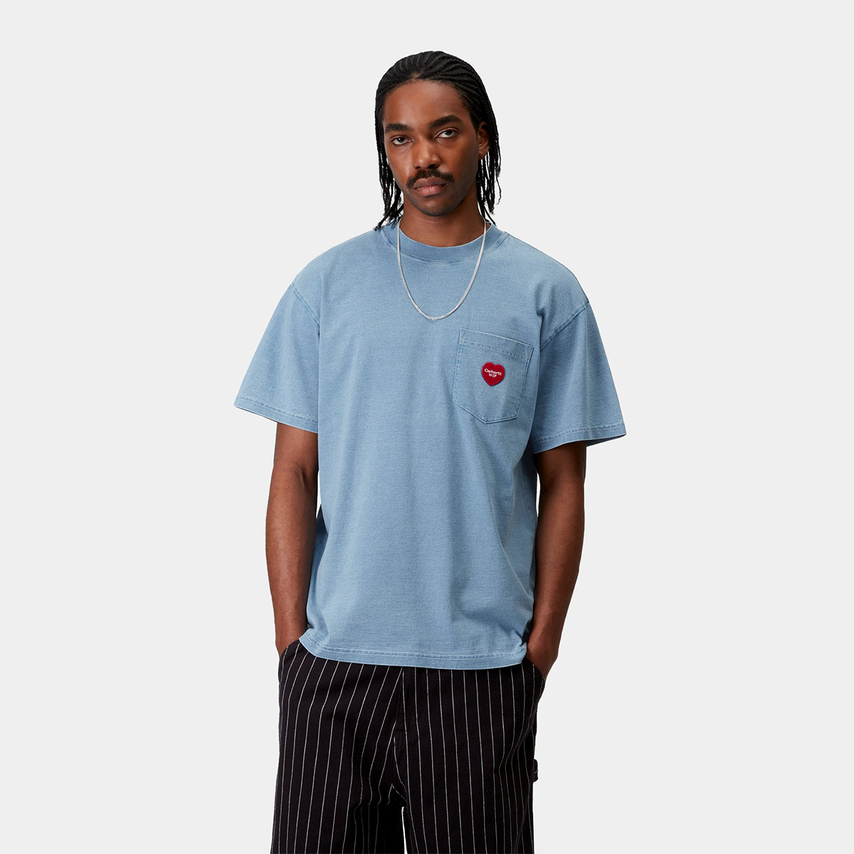 Carhartt WIP Ingo Pocket T-Shirt Light Blue Garment Dyed Carhartt WIP Ingo Pocket T-Shirt Light Blue Garment Dyed