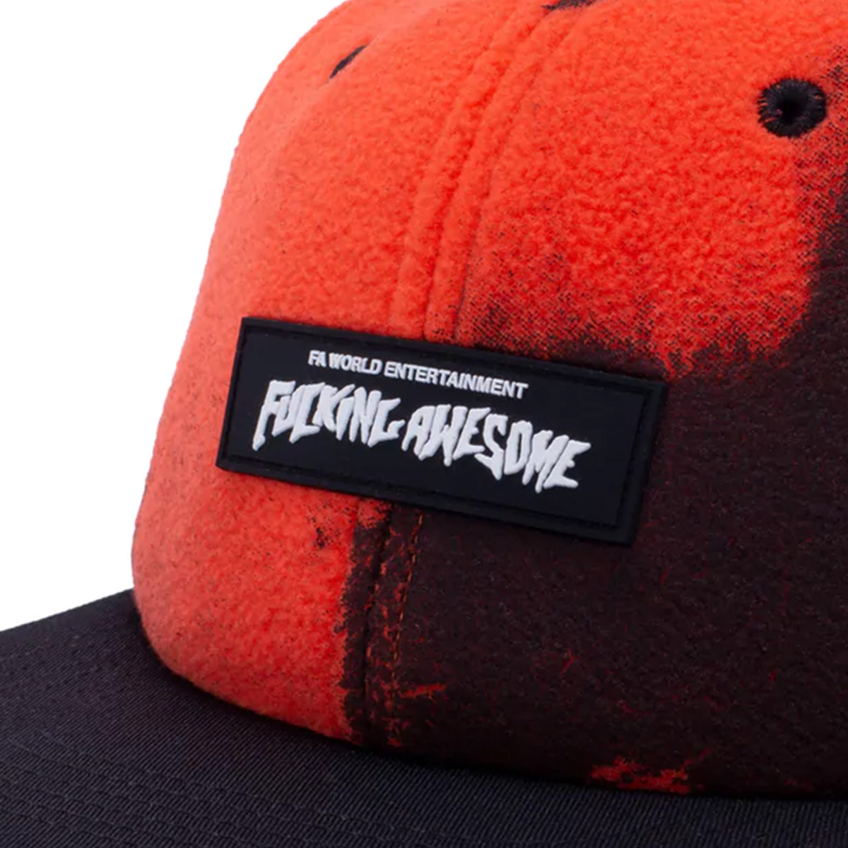 Fucking Awesome Burn Face 6 Panel Strapback Cap Orange/Black