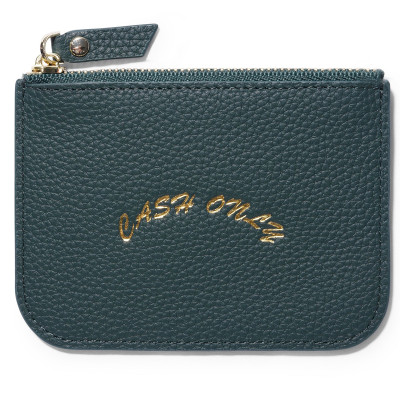 Dime Cursive Zip Wallet Black | Skatestore