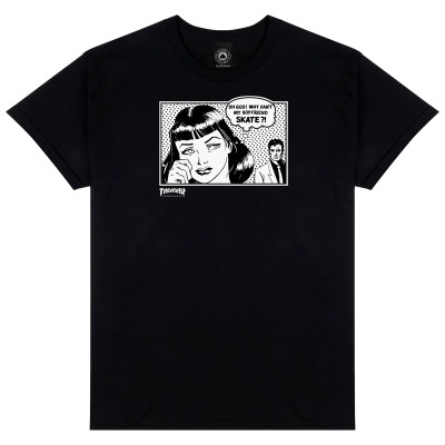Thrasher - Thrasher t-shirt noir Flame à manches longues en noir