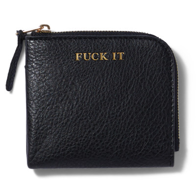 HUF FUCK IT ZIP WALLET BLACK 新品未使用 Cash Only Leather Zip Wallet Black | Skatestore